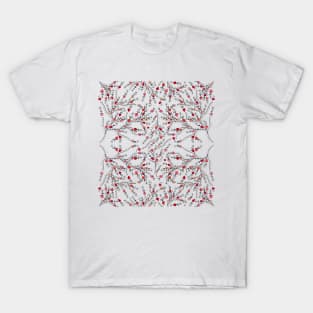 Colorful Heart Branches pattern T-Shirt